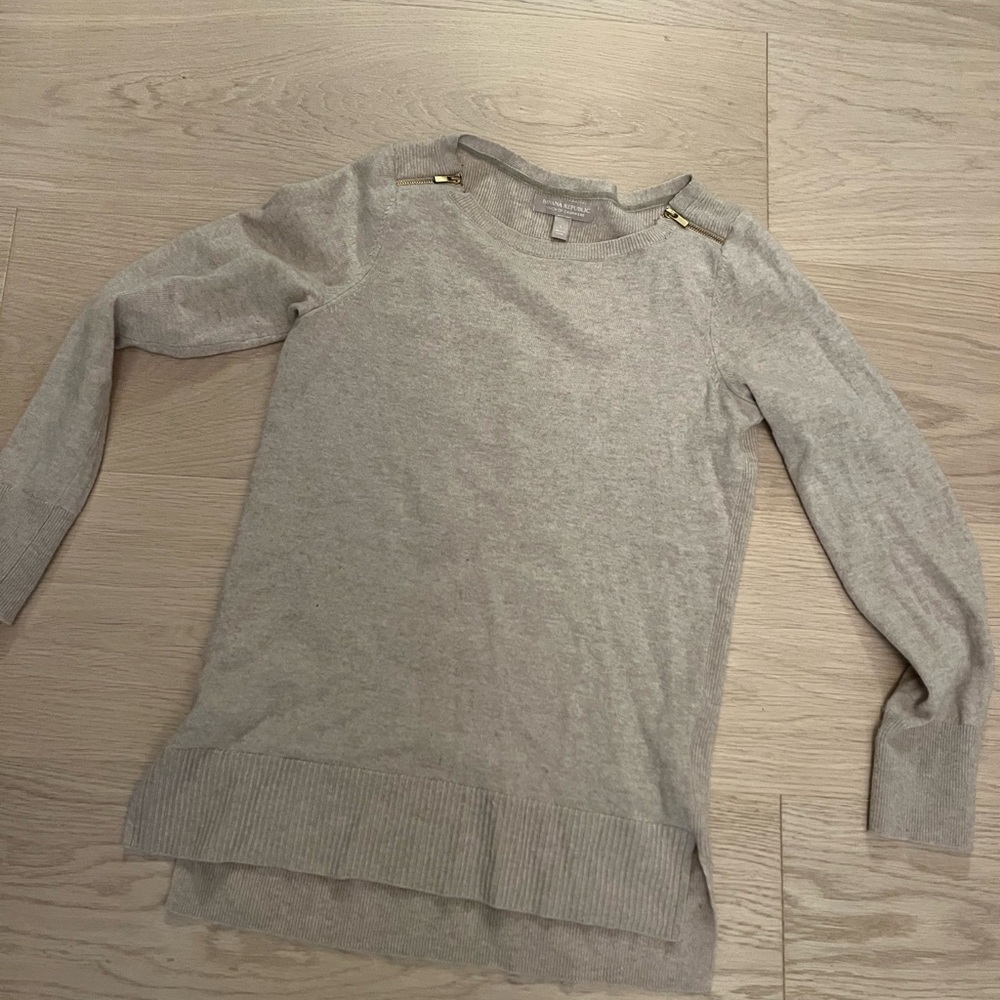 Light tan merino/cashmere sweater